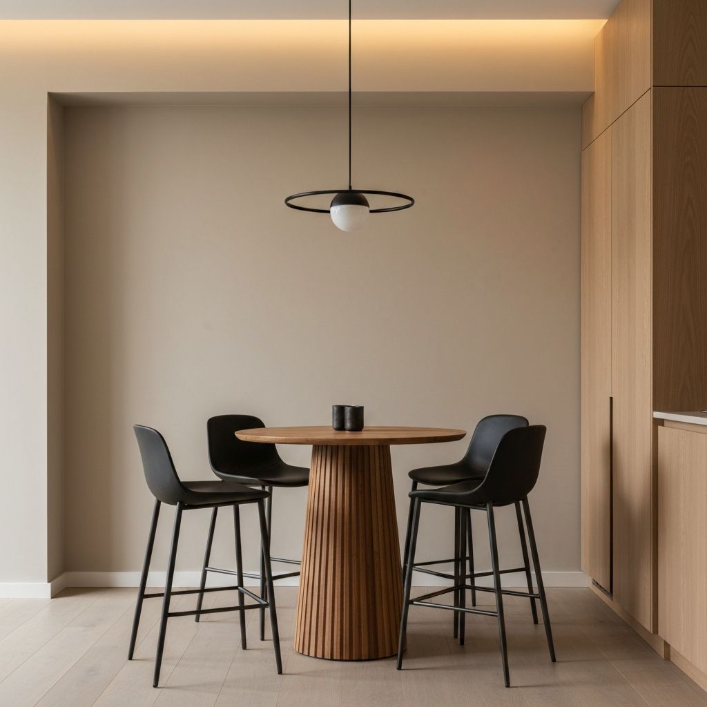 Modern minimalist dining area